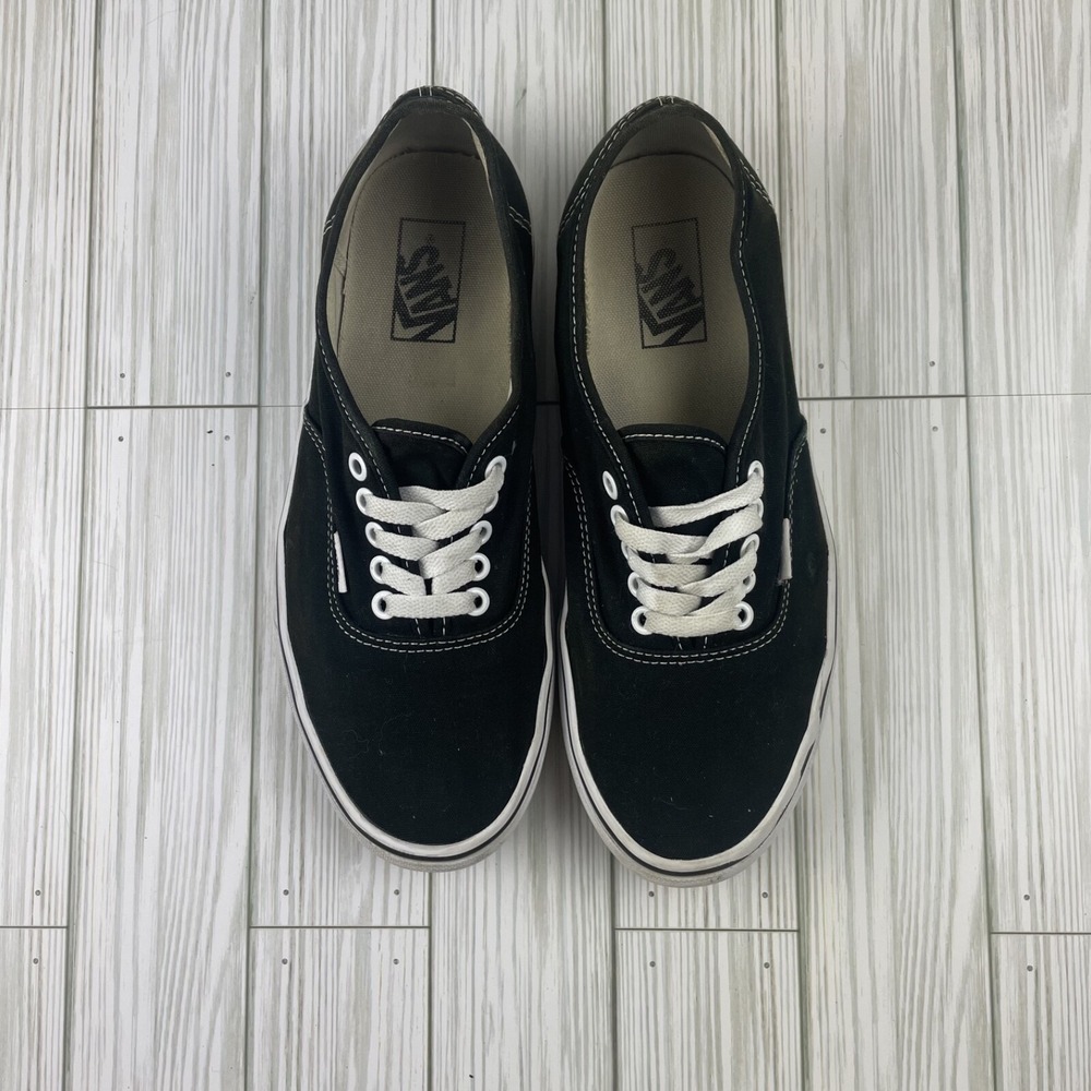 Vans Old Skool Classic Black White Canvas Skate Sneaker Casual Shoes Sz 9M 10.5W